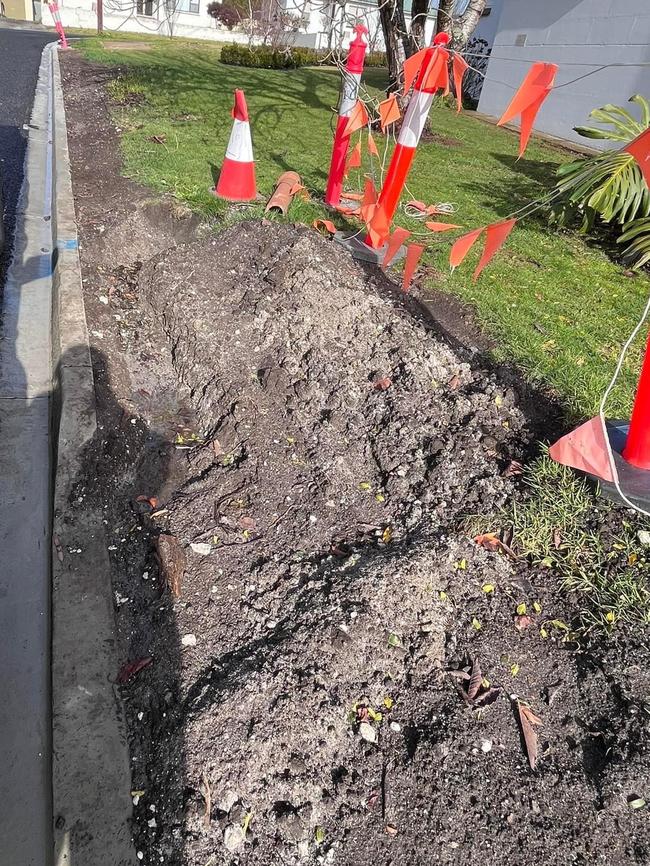 Residents on Stone Ave, Mount Gambier, are frustrated and fed-up, with the mess left on their street following recent roadworks. Picture:, Jessica Dempster