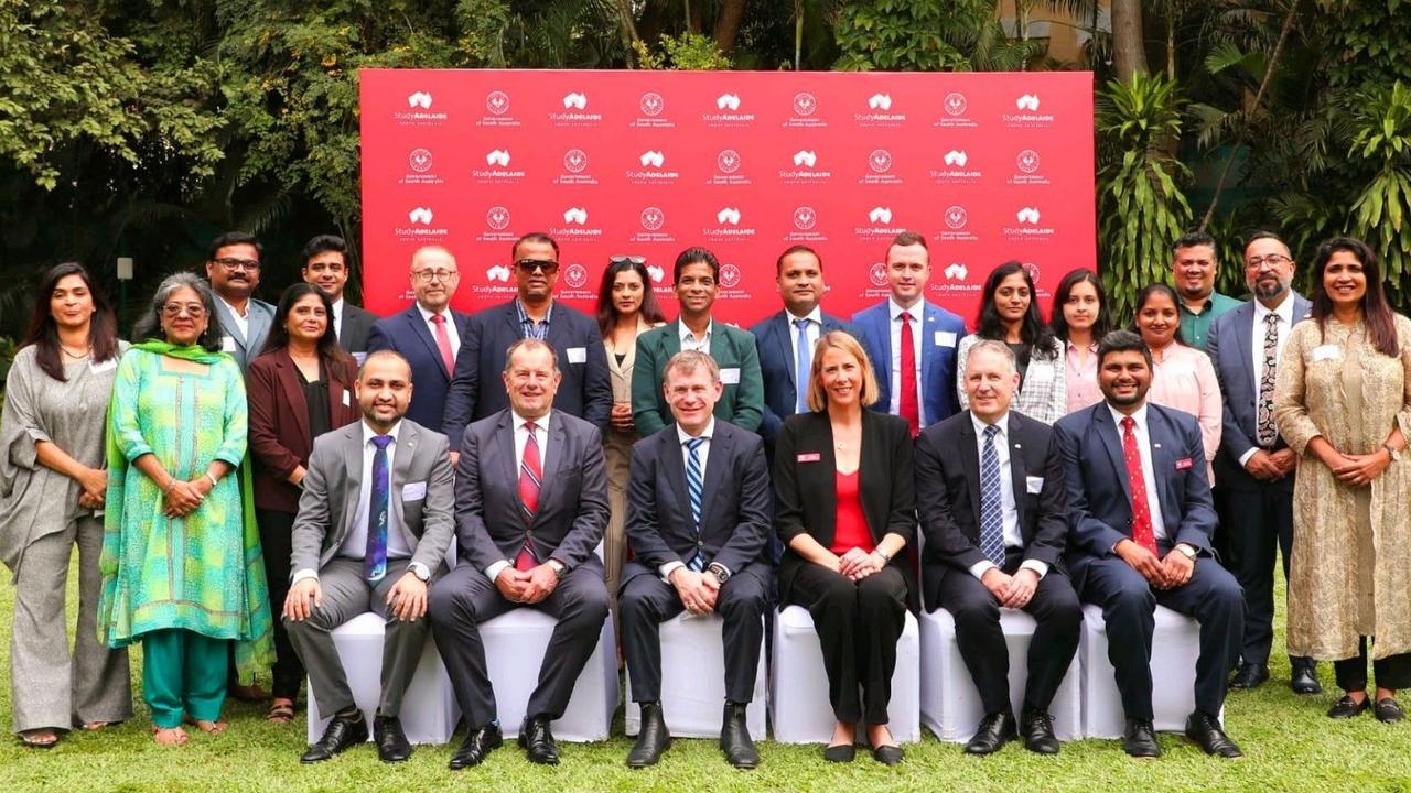 Trade Minister Nick Champion and opposition MP Tim Whetstone visited India as part of a delegation trip in November 2023. Picture: Supplied