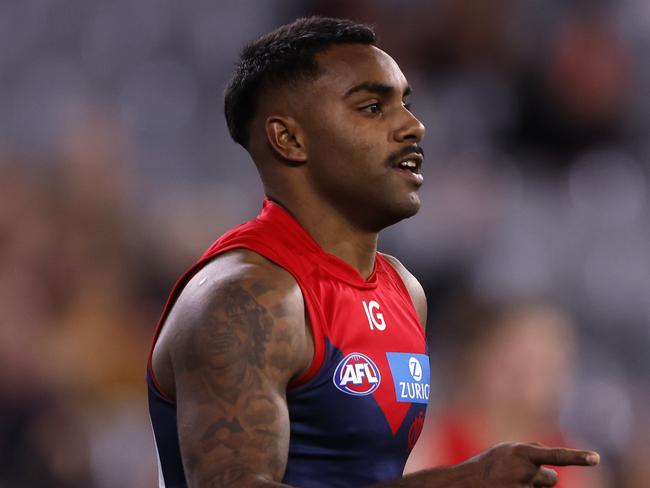 Kysaiah Pickett is not going anywhere according to the Dees. (Photo by Darrian Traynor/AFL Photos/via Getty Images)