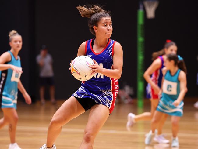 Action from the 2024 Netball Victoria State Titles in Bendigo. Picture: Grant Treeby / Netball Victoria