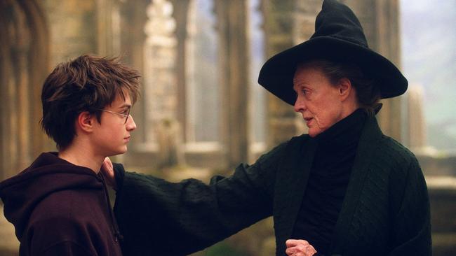 Smith with Daniel Radcliffe in the 2004 film Harry Potter and the Prisoner of Azkaban.