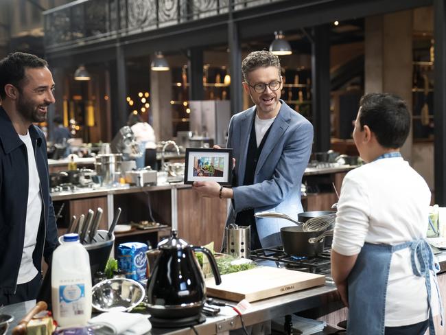 Jock Zonfrillo and Andy Allen during the new season of 10's Junior MasterChef Australia. Picture: Supplied