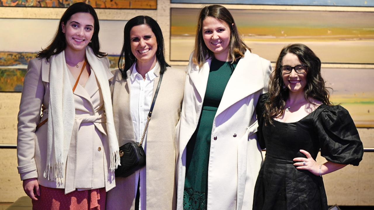 Disney's Frozen the Musical premiere at the Adelaide Festival Theatre: Georgia Ristivojevi, Tania De Palma, Katherine Masters and Celeste Centofanti. Picture: Nicki Scenes Photography