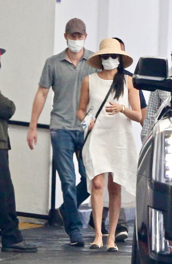 Meghan Markle and Prince Harry seen leaving what was described as a dermatologist’s office in Beverly Hills on July 10. Picture: Javiles Bruce/Backgrid