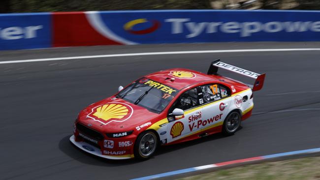 Scott McLaughlin of DJR Team Penske during the Supercheap Auto Bathurst 1000, Shane van Gisbergen at the Mount Panorama Circuit, Bathurst, New South Wales, October 07, 2017. Pic: Mark Horsburgh