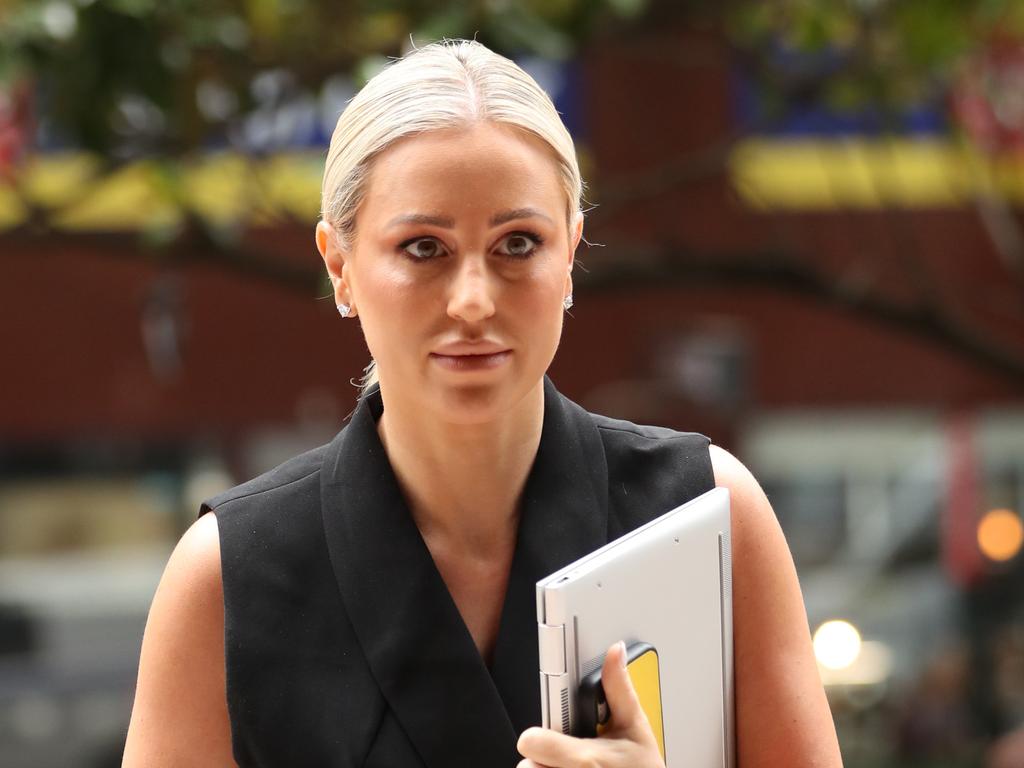 Roxy Jacenko arrives for today’s hearing. Picture: John Grainger