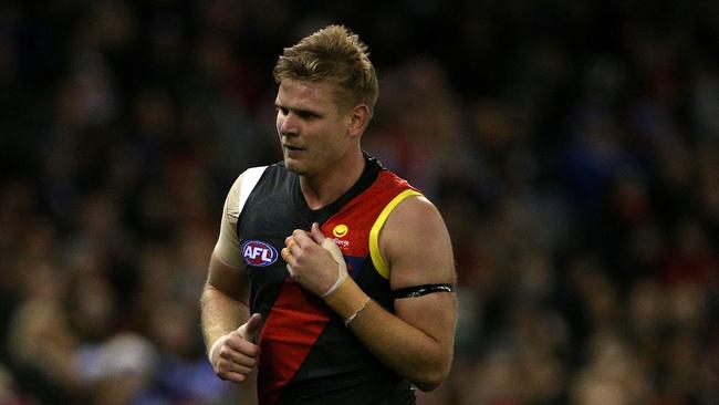 Michael Hurley hurt his shoulder against the Kangas. Picture: AAP