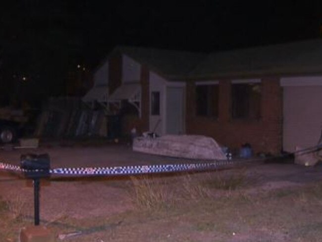 The Queensland home is now a crime scene.