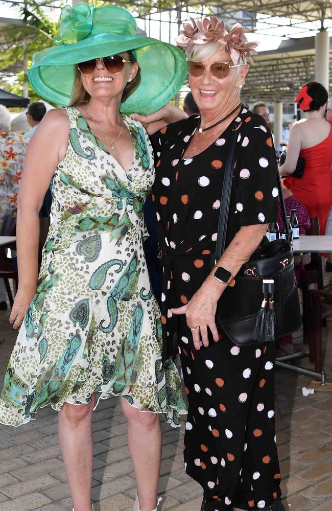 Melissa Panozzo and Judy Murphy at the Mooloolaba Cup, Sunshine Coast Turf Club. Picture: Patrick Woods.