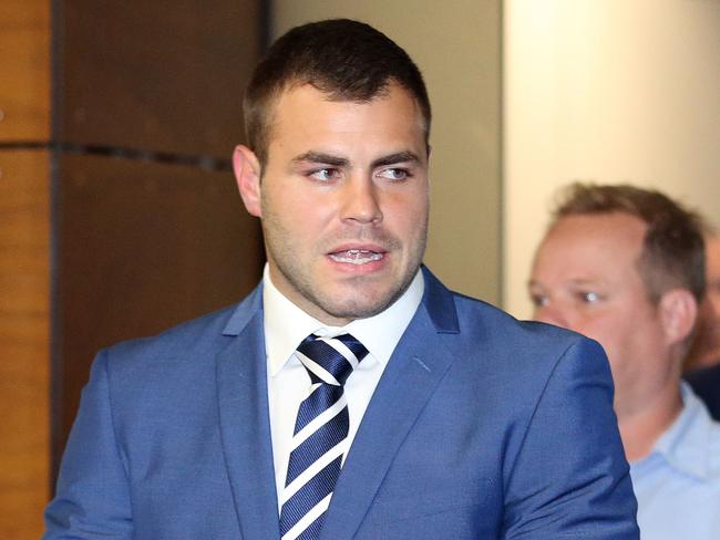 Wade Graham after being found guilty of Careless high tackle at NRL judiciary. Picture Craig Greenhill