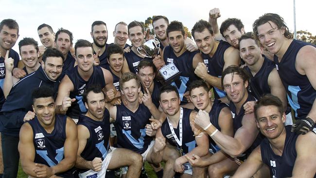 AFL Victoria Community Cup, AFL Victoria Country v Victorian Amateur Football Association, Avalon Airport Oval, Werribee, the winners -  Metro Squad (blue)