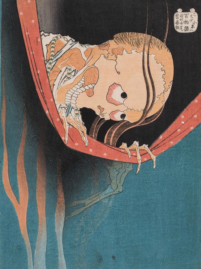 Katsushika Hokusai, The ghost of Kohada Koheiji, c1831–32, from Japan Supernatural at the Art Gallery of NSW.