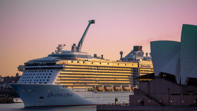 Royal Caribbean’s Ovation of the Seas with more than 20 restaurants, bars and lounges, and more than 4100 passengers will be in Darwin in April Photo - Tim Faircloth/Royal Caribbean