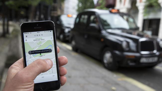 Uber allows users to hail private cars from anywhere. Pic: Oli Scarff.