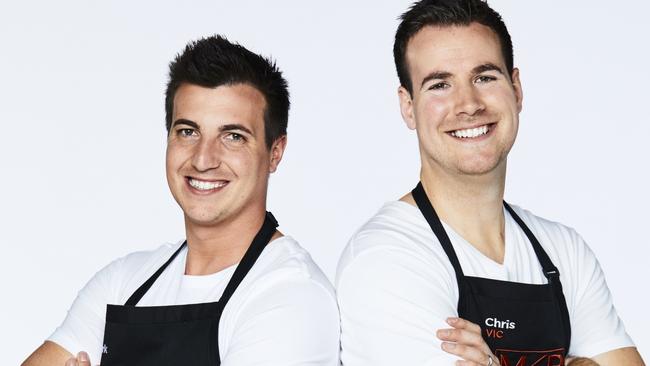 My Kitchen Rules contestants Mark and Chris from Victoria. Picture: Channel 7