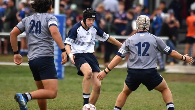 Action in the SEQ under 16s v Brisbane White game. . Picture, John Gass