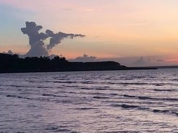 Photographer Daz Connor took this picture of clouds forming a cowboy lining up an Inpex gas tanker. Picture: Daz Connor