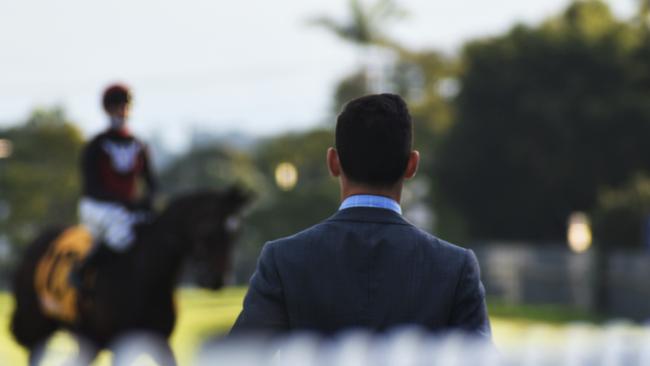 Gold Coast trainer Michael Costa jockey Ben Thompson parades Purrfect Deal in front of the July Carnival crowd after winning the $200,000 Maclean Hotel Grafton Cup at Clarence River Jockey Club on Thursday, 8th July, 2021. Photo: Bill North / The Daily Examiner