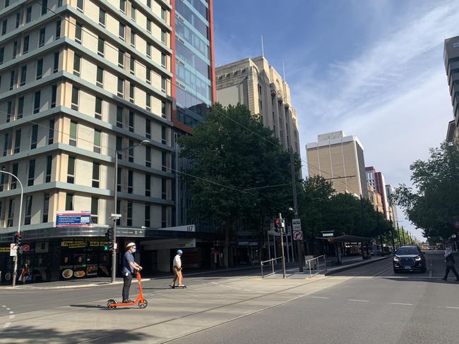 King William Street at 8.30am on November 19. Picture: Tricia Watkinson