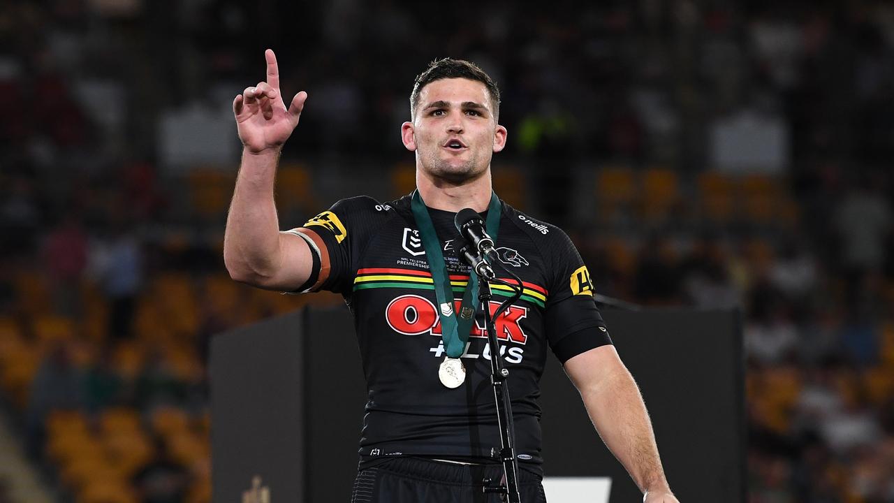 Nathan Cleary showed immense courage to play through pain for the final few months of the season. Picture: Getty