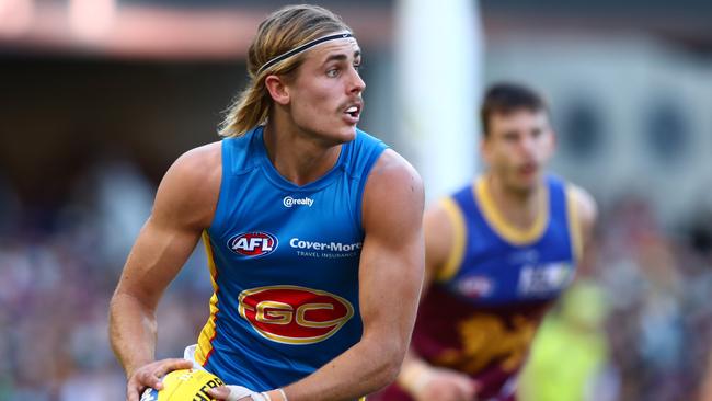 Young Sun Jeremy Sharp impressed again in the loss. Picture: Chris Hyde/AFL Photos