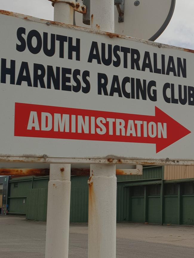 The sign at the front of Globe Derby Park. Picture: Colin James