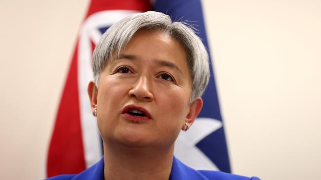 Foreign Minister Penny Wong argues recognition of a Palestinian state before the end of the peace process is justified. Picture: NewsWire / Kelly Barnes