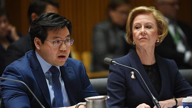 Race Discrimination Commissioner Tim Soutphommasane and Human Rights Commission president Gillian Triggs at Parliament House yesterday.