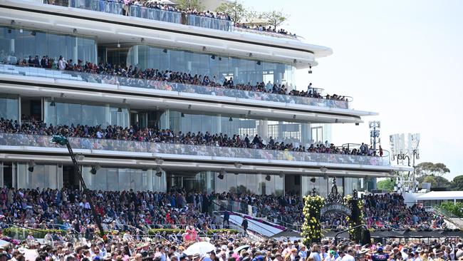 The packed Members Stand. Picture: Getty Images