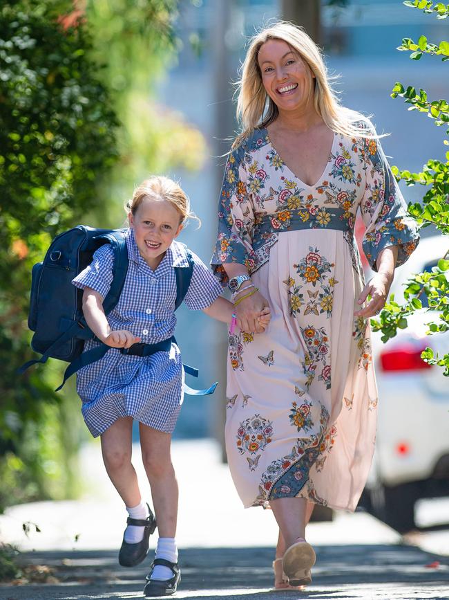 Five-year-old Farrah is excited to start school. Picture: Jason Edwards.