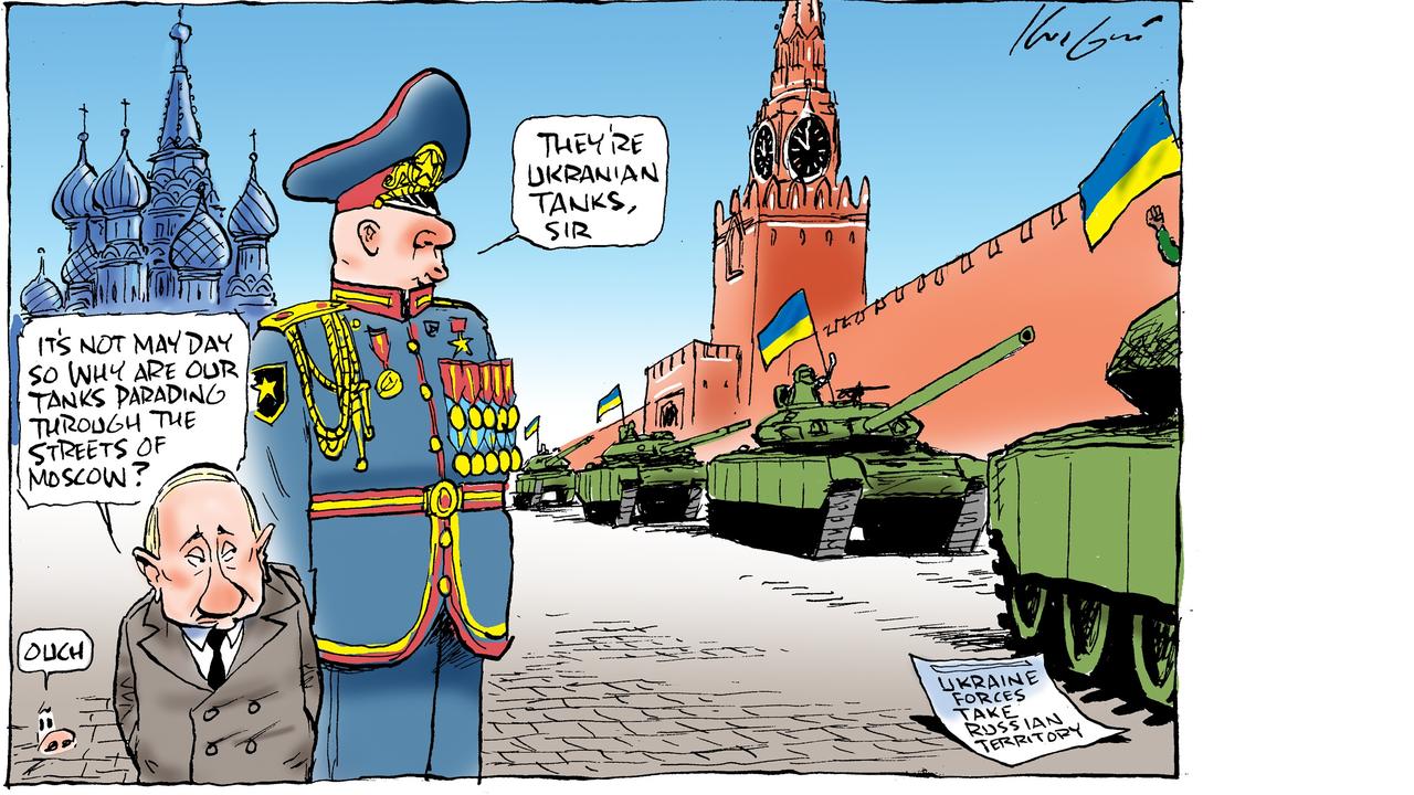 Mark Knight's Moscow cartoon charts a pivotal turnaround in the fortunes of war. Picture: Mark Knight