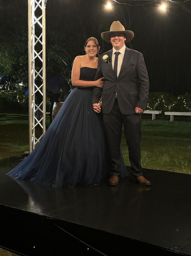 Tilly Upton and Noah Stubbings arrive at the formal.