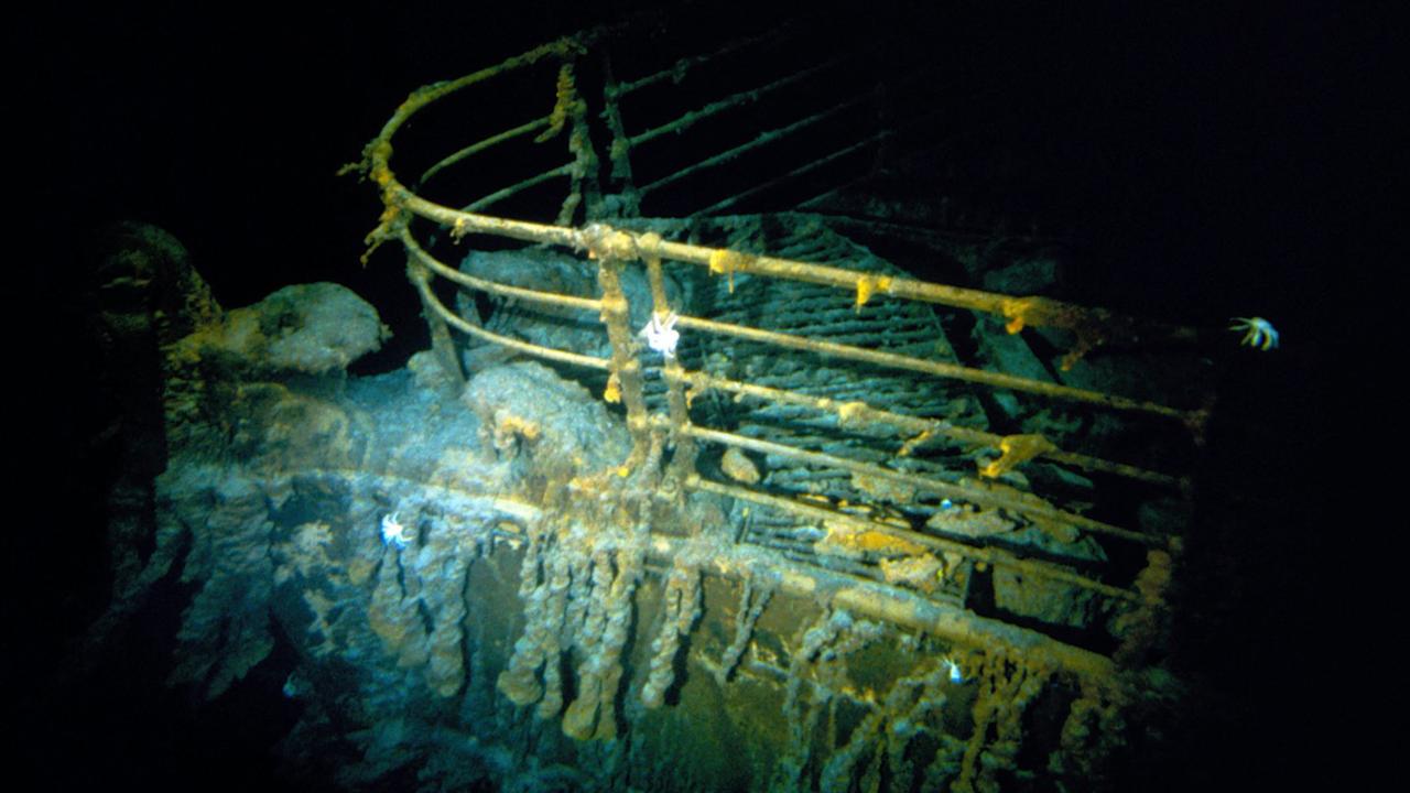 The submersible vessel was used to take tourists to see the wreckage of the Titanic in the North Atlantic. Picture: Woods Hole Oceanographic Institution/AFP