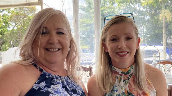 Gympie high tea for International Women's Day – Jan-Maree Shepherd and Tania Hubbard.