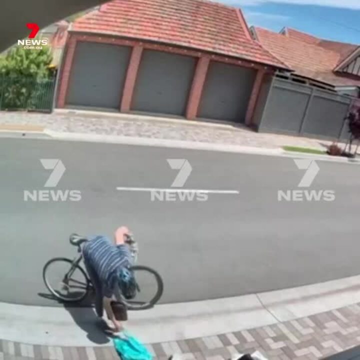 Cyclist throws elderly woman to ground in shocking robbery