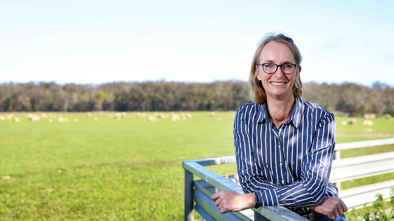 Solo effort: Georgina Gubbins on her 970ha Heywood property, where she runs a data-driven prime lamb and cattle operation. Picture: Andy Rogers