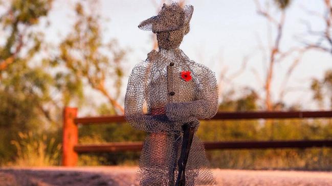 Clermont resident Anna Nicholson created a sculpture of Gallipoli sniper and Clermont resident William "Billy" Sing to commemorate Anzac Day during the coronavirus pandemic.