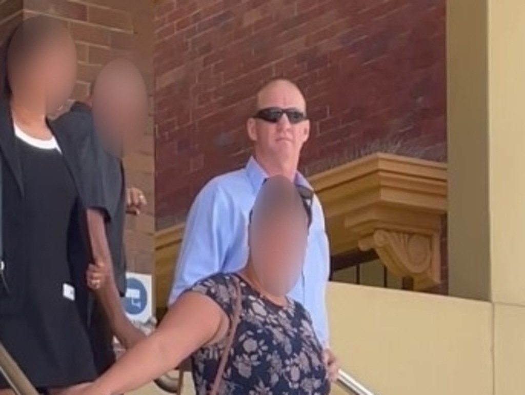 Dean Anthony Thompson leaving Mackay District Court on Friday, February 2, 2024, after pleading guilty to dangerous operation of a vehicle causing death or grievous bodily harm while adversely affected by an intoxicating substance as well as possession of dangerous drugs. Photo: Heidi Petith