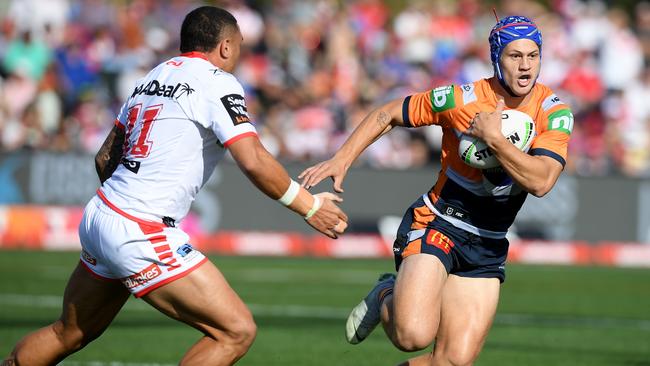 Kalyn Ponga starred for Newcastle in Mudgee. (AAP Image/Dan Himbrechts)