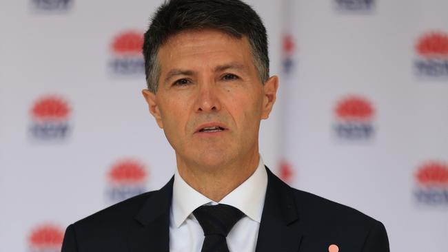 All NSW workplaces and retail businesses will be required to use Service NSW QR codes from next month, Customer Service Minister Victor Dominello said. Picture: NCA NewsWire / Christian Gilles