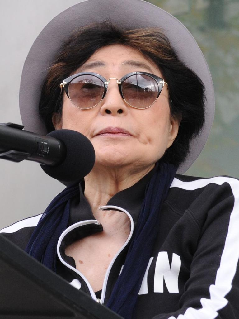 Yoko Ono pictured in December 2020 on the 40th anniversary of her husband’s shock murder. Picture: AFP.