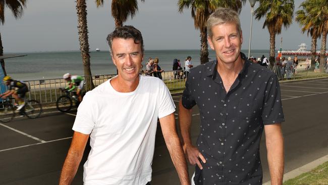 BAY CYCLING CLASSIC Former Olympians from the oarsmen foursome Nick Green and James Tomkins. Picture: Stuart Milligan