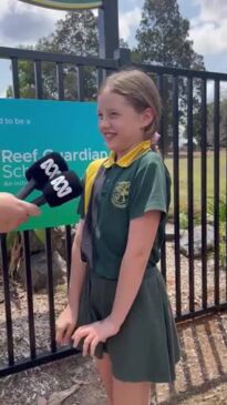 Goodwood State School students thank fire and emergency services after school was saved.