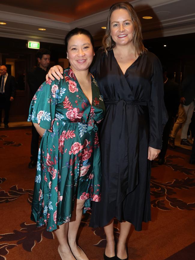 MELBOURNE, AUSTRALIA – MAY 28 2024 Susan Choy and Kelly Sabo at the CommBank Young Hero Awards held at the Langham Hotel in Melbourne. Picture: Brendan Beckett