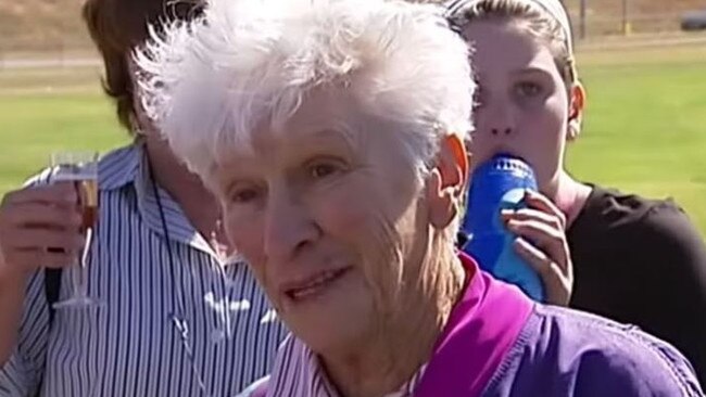 Clare Nowland was allegedly tasered by police at an aged care home in Cooma.., Clare Nowland skydives to celebrate her 80th birthday in 2008 - MUST CREDIT ABC News.