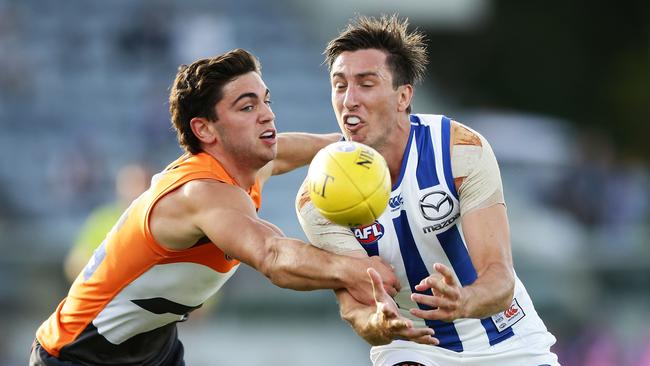 North Melbourne’s Sam Wright in action against GWS Giants earlier this year. Picture: Getty Images