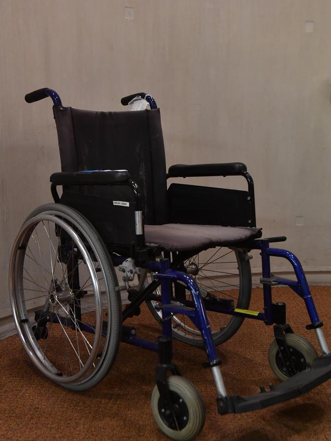 The wheelchair in which Mrs Dansie was sitting when she went into the pond, as tendered in the Supreme Court.