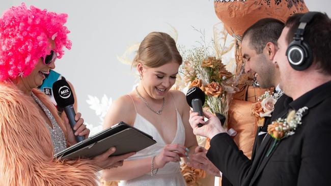 The couple were married on Monday after just one week. Picture: Brett Hartwig