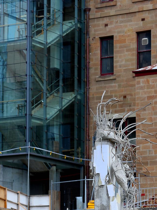 The new Salamanca Building on the left may need its windows cleaned. Picture: SAM ROSEWARNE