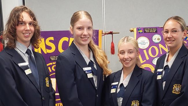 Bundaberg State High School 2023 leaders: Jordan Anderson, Georgia Herbener, Nicole Seesink and Tirana Law.